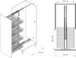 Вертикална колона STARAX 30 см шкаф