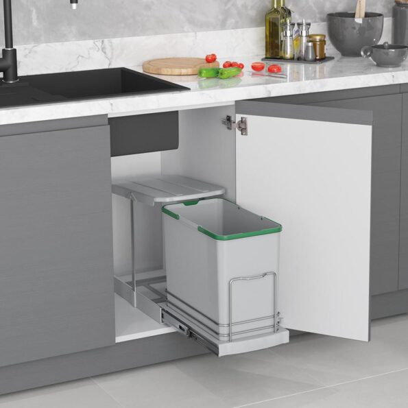 S-2571-G Кош 24л за врата 40 см сив STARAX