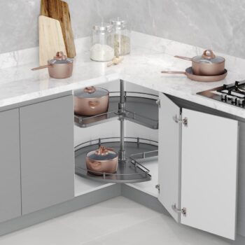Механизъм за ъгъл 3/4 Ø60 см STARAX антрацит S-3023-A плътно дъно