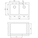 Кухненска гранитна мивка TEKA ForSquare 2B 790