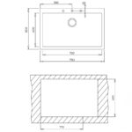 Кухненска гранитна мивка TEKA ForSquare 72×40