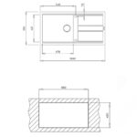 Кухненска гранитна мивка TEKA Nova 60-L 100×51