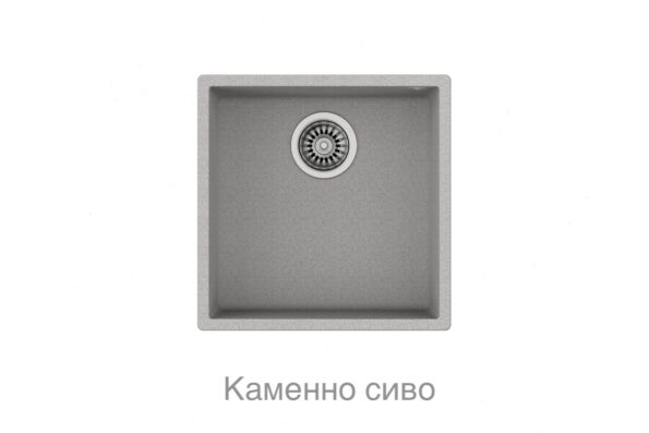 Кухненска гранитна мивка TEKA Square 40x40 под плотова