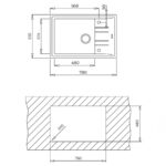 Кухненска гранитна мивка TEKA Stone 60-S 78×51