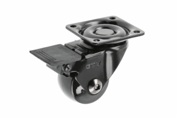 Колело с лагер черно GTV Ø35 H=50 мм със спирачка