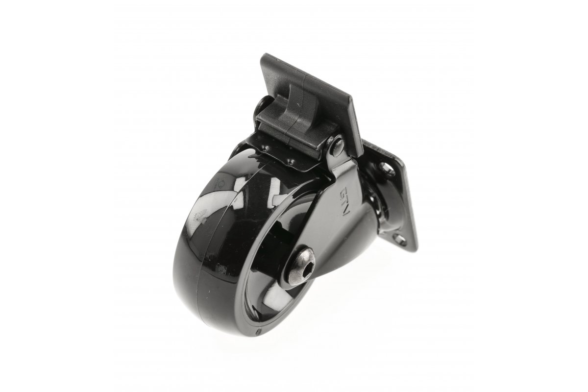 Колело с лагер черно GTV Ø50 H=65 мм със спирачка Колело с лагер черно GTV Ø50 H=65 мм със спирачка