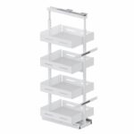 Вертикална колона БЯЛА Unique box STARAX 30 см шкаф плавно Blum