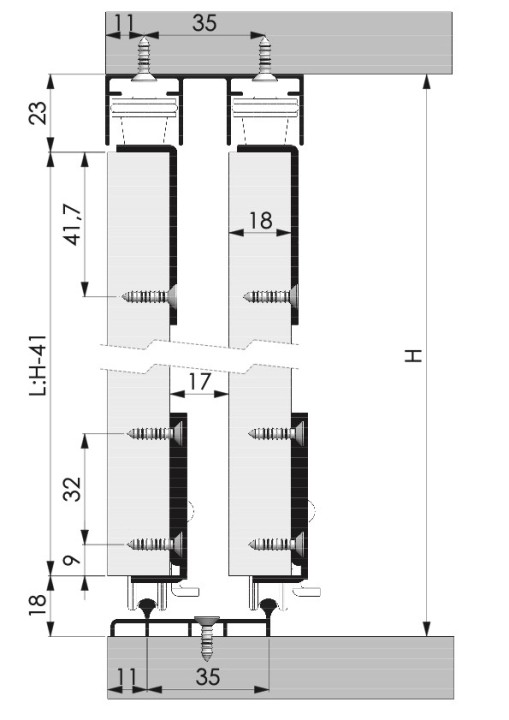 Механизъм LC-80-AY до 80 кг врата Механизъм LC-80-AY до 80 кг врата