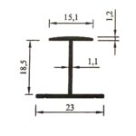 H профил за 18 мм