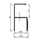 Кант дръжка ЕКО за гардероб 18 мм